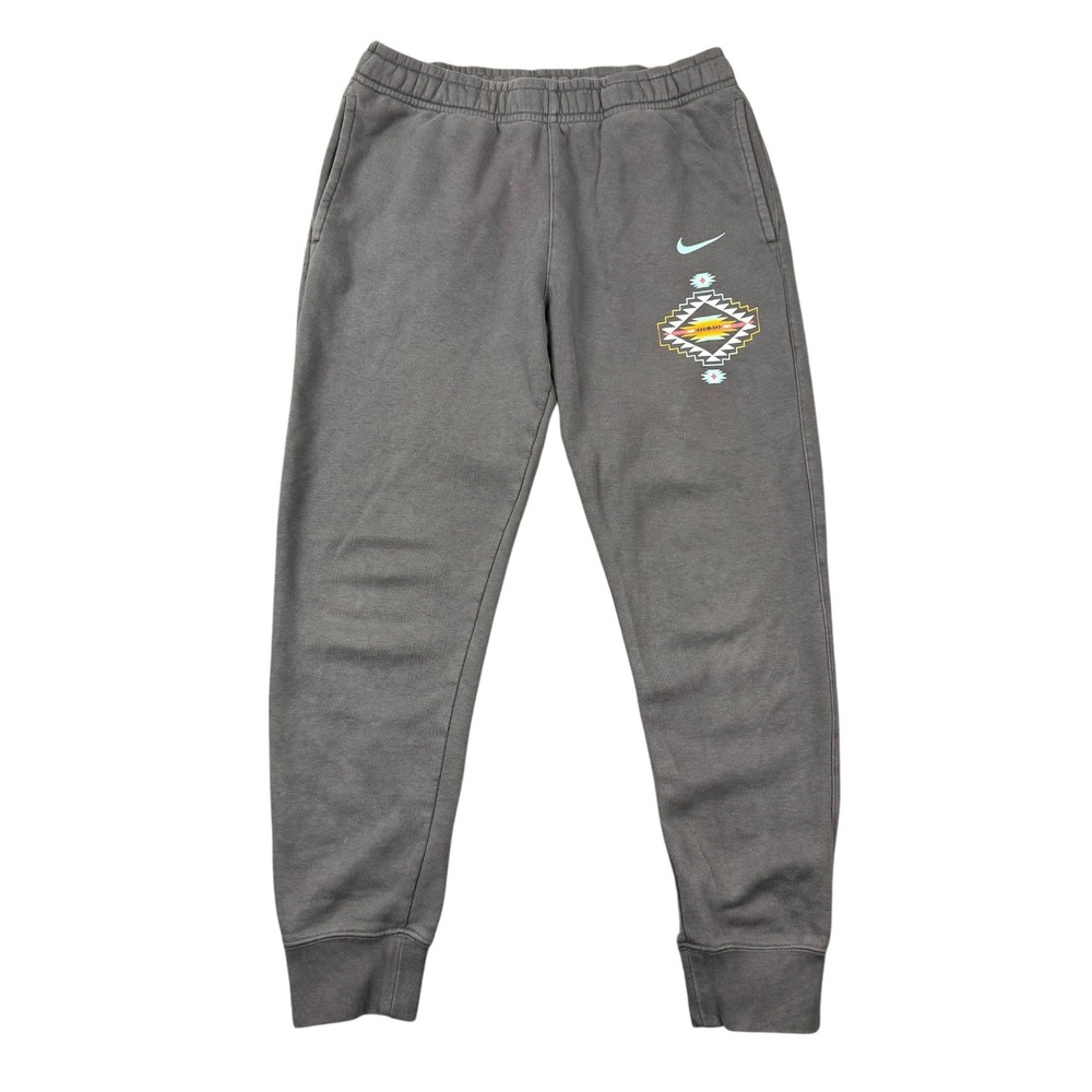 Nike Club Fleece Jogger Sweatpants Men Small Gray N7‎ Aztec Logo Sportswear